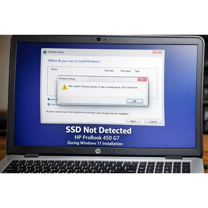 HP ProBook 450 G7 SSD Not Detected During Windows 11 Installation