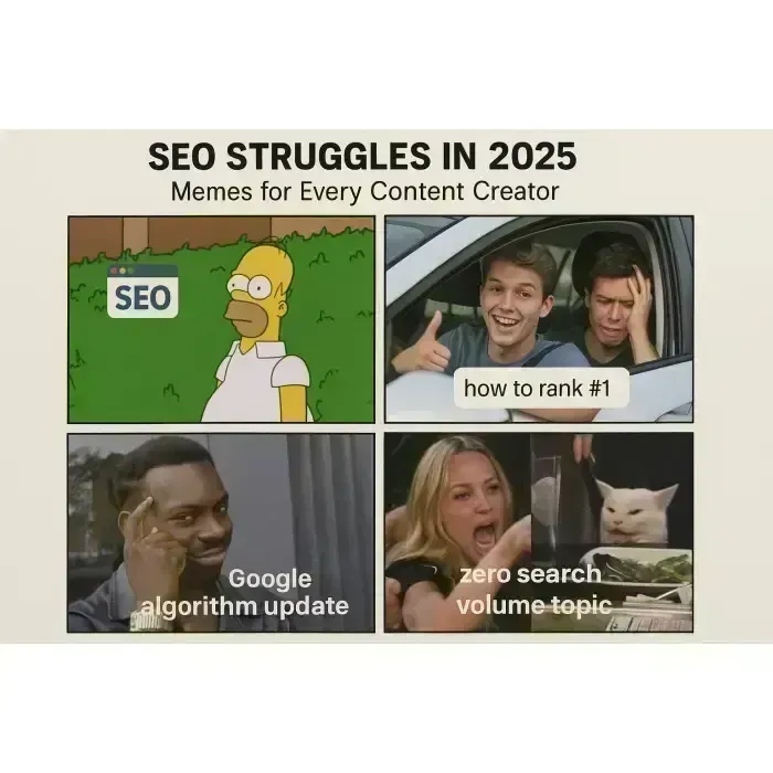 SEO Struggles in 2025: Memes for Every Content Creator
